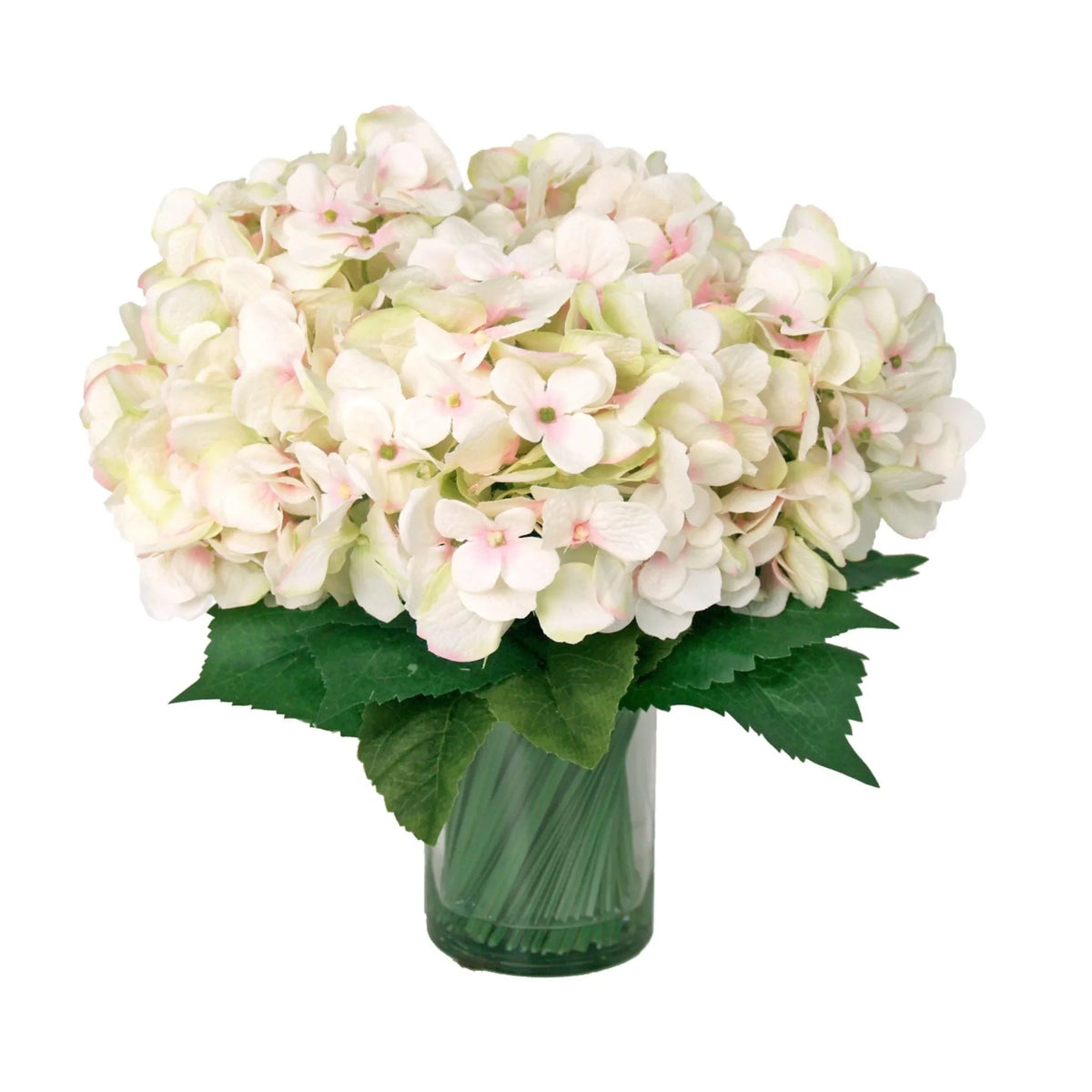 Faux Crisp White Hydrangea in Glass Container – The Well Appointed House