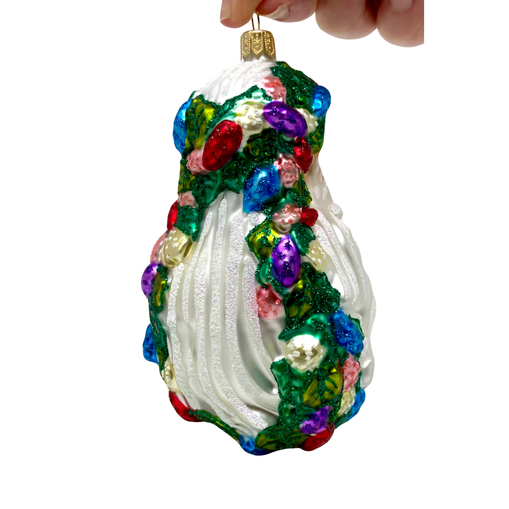 Floral Fetish Santa Blown Glass Christmas Ornament - The Well Appointed House