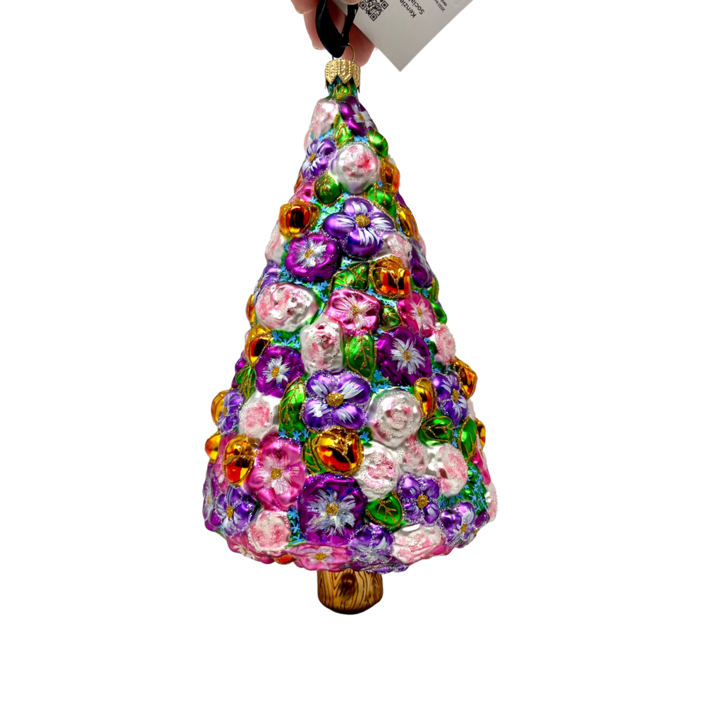 Floral Fetish Tree Blown Glass Christmas Ornament - The Well Appointed House