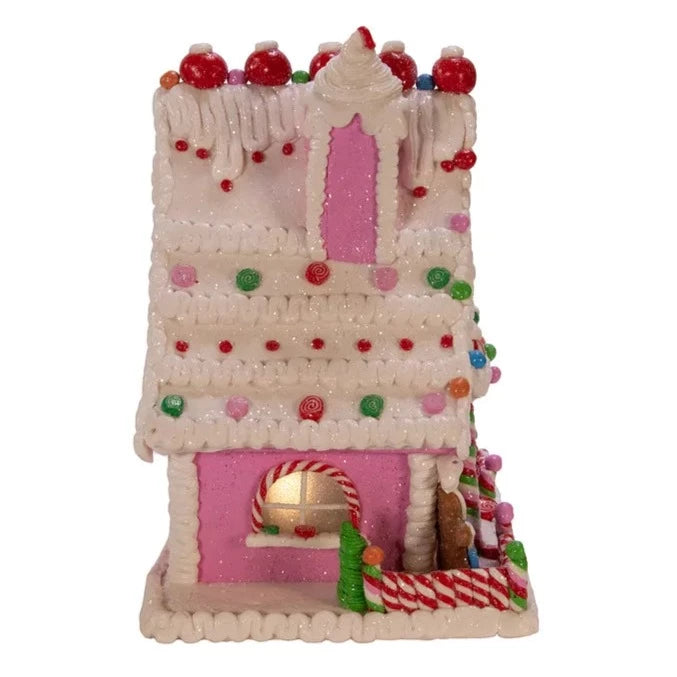 10" Battery-Operated LED Gingerbread Candy House - Well Appointed House