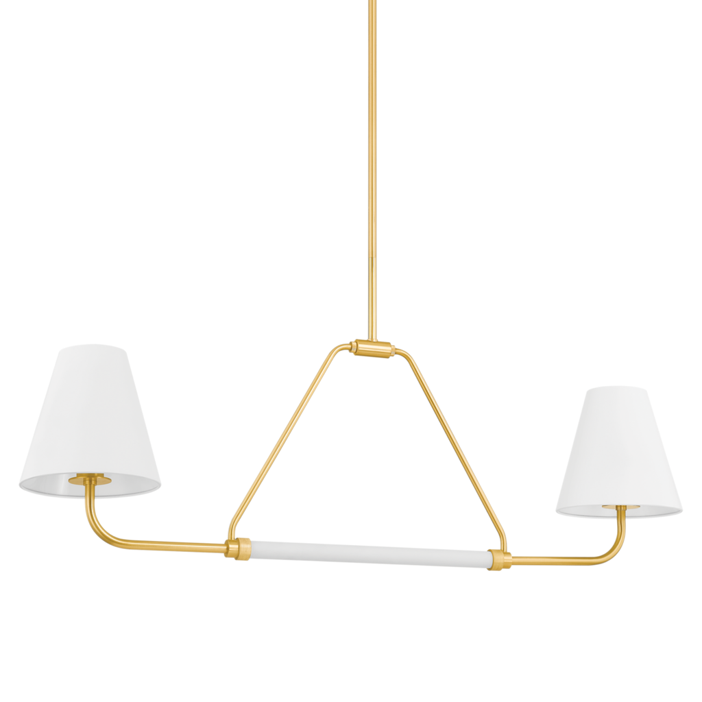 Georgann Linear Chandelier in Aged Brass Finish - The Well Appointed House