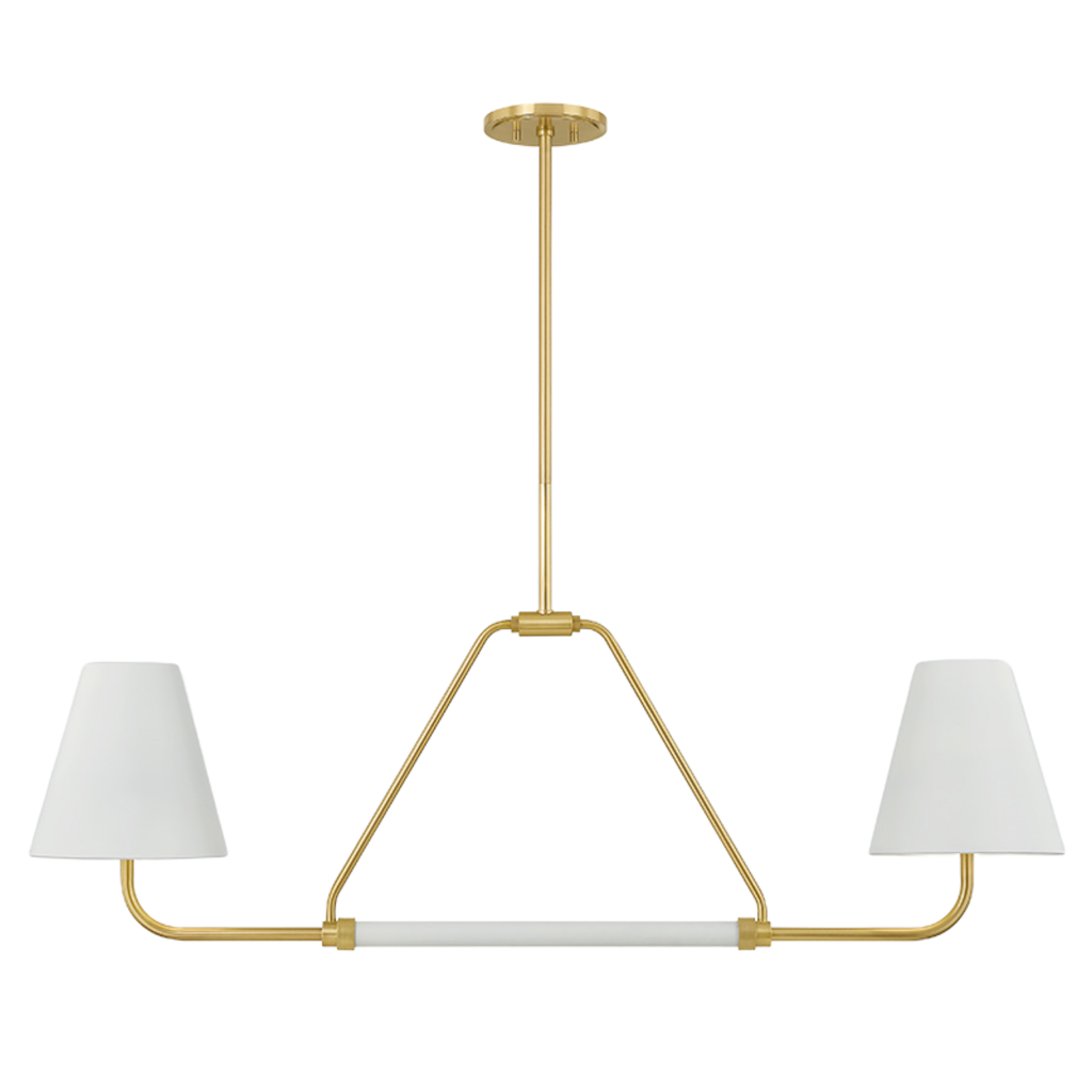 Georgann Linear Chandelier in Aged Brass Finish - The Well Appointed House