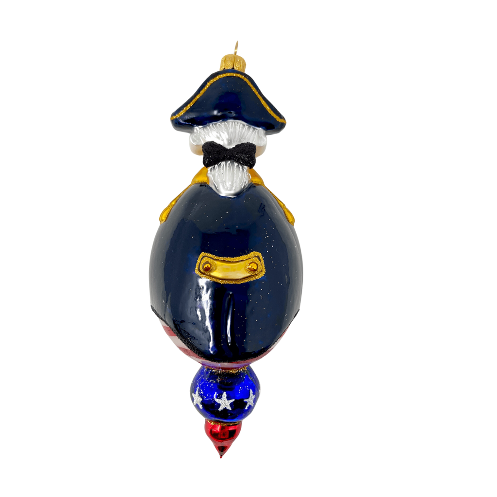 George Washington Reflector Blown Glass Christmas Ornament - The Well Appointed House