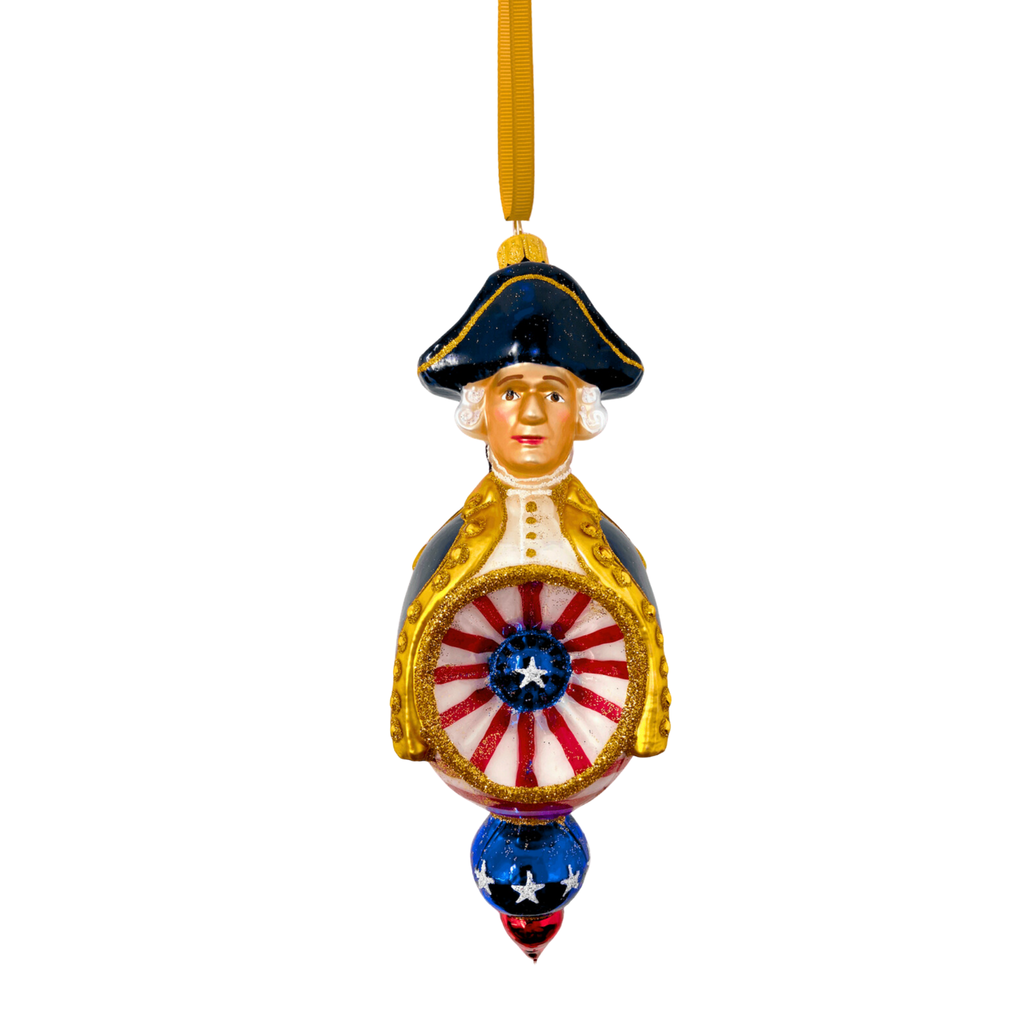 George Washington Reflector Blown Glass Christmas Ornament - The Well Appointed House