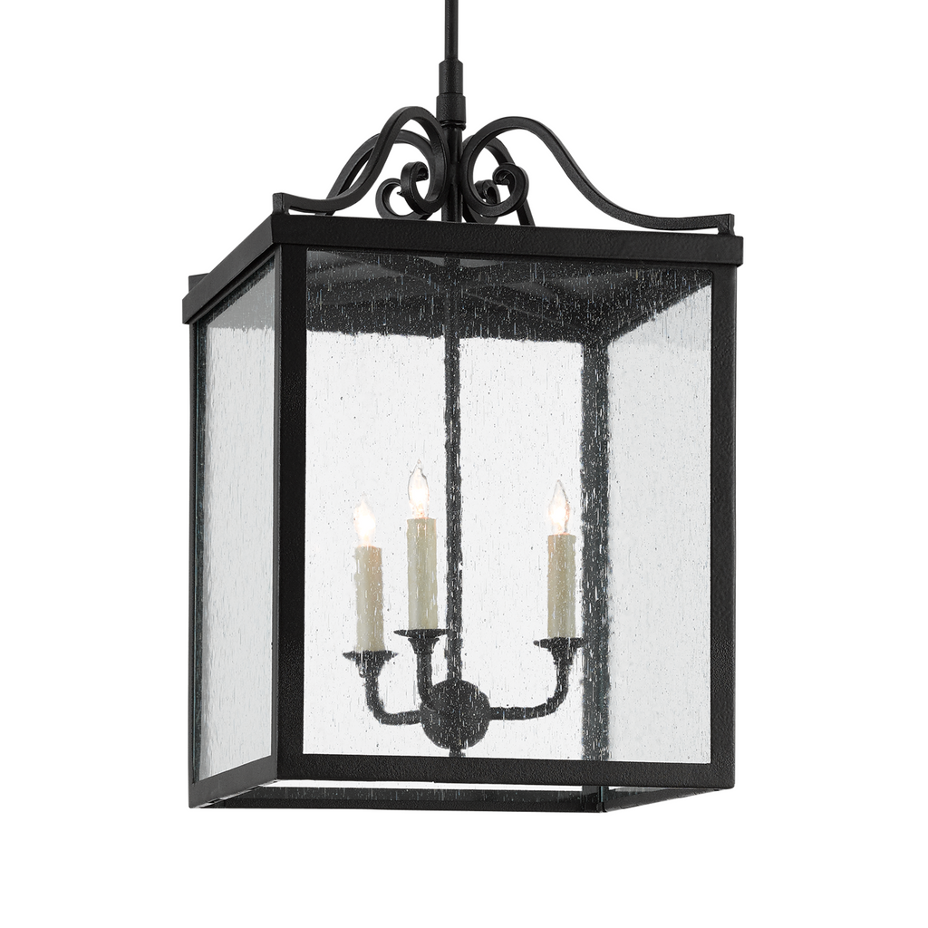 Giatti Black Outdoor Lantern - Available in Two Sizes - The Well Appointed House 