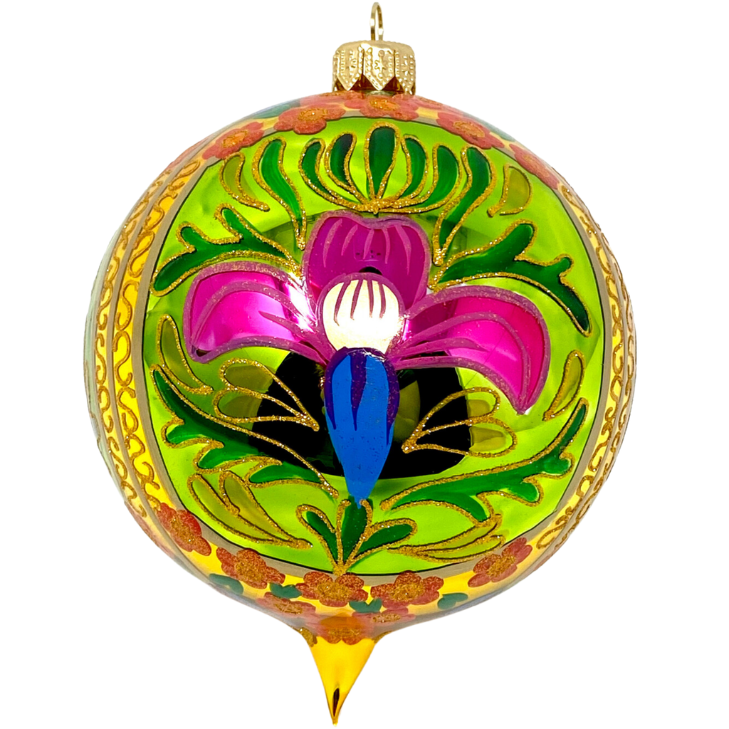 Green Gardens Blown Glass Christmas Ornament - The Well Appointed House