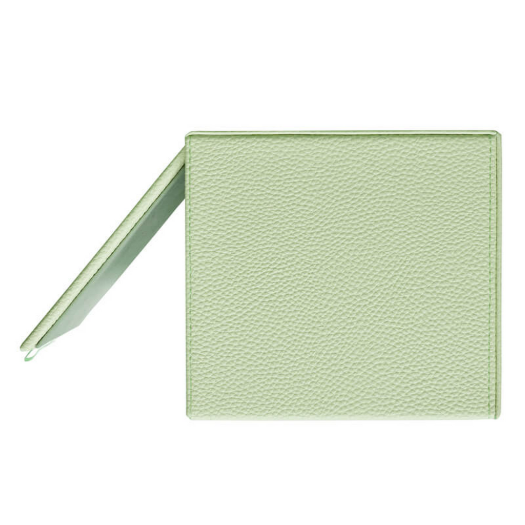 Light Green Faux Leather Tissue Box Cover - The Well Appointed House