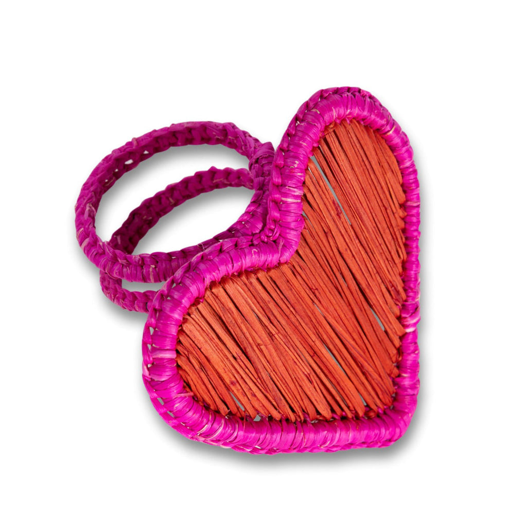 Raffia Napkin Ring in Red Heart - The Well Appointed House