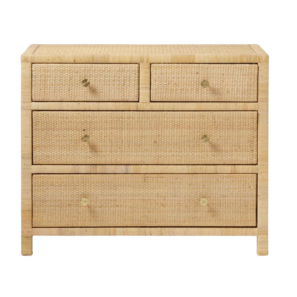 Isla Four Drawer Dresser in White - The Well Appointed House