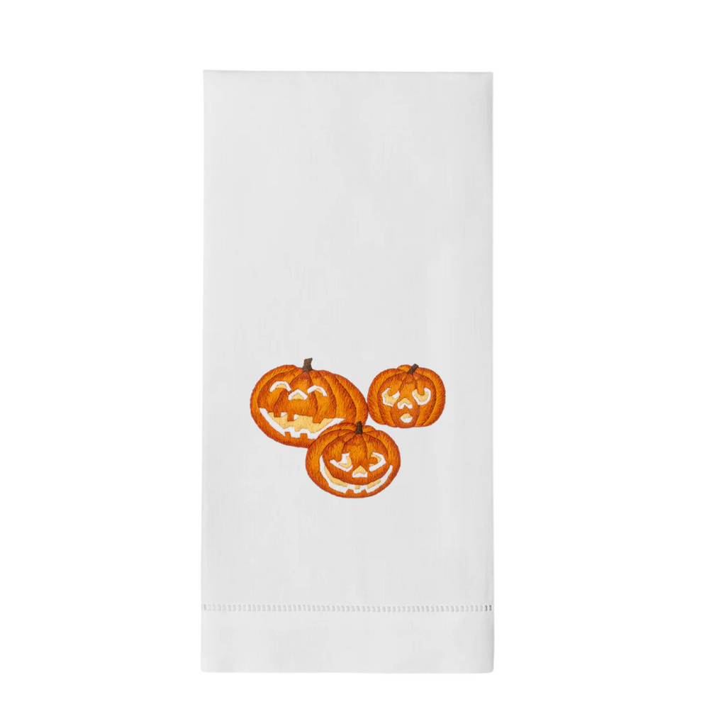 Set of 2 Jack-O-Lanterns Hand Towels - The Well Appointed House