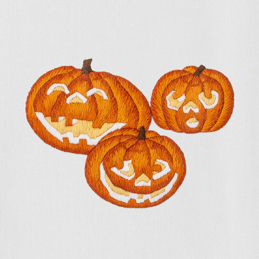 Set of 2 Jack-O-Lanterns Hand Towels - The Well Appointed House