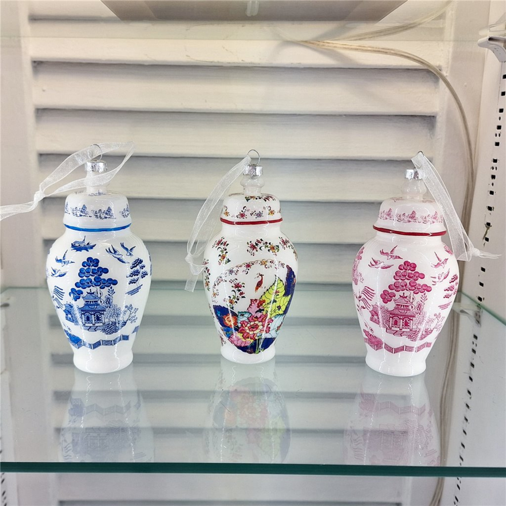 Ginger Jar Glass Ornaments - The Well Appointed House