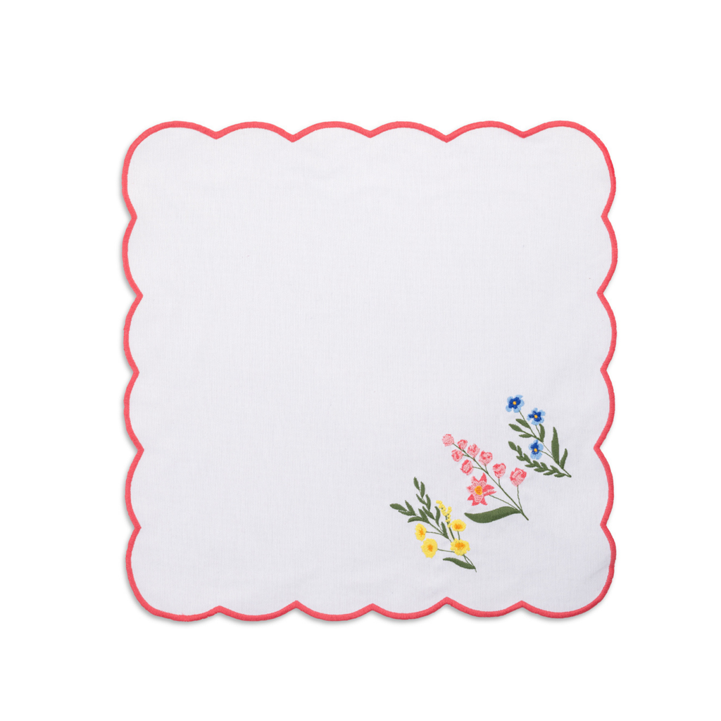 Jardin Embroidered Placemat and Napkin Set - The Well Appointed House