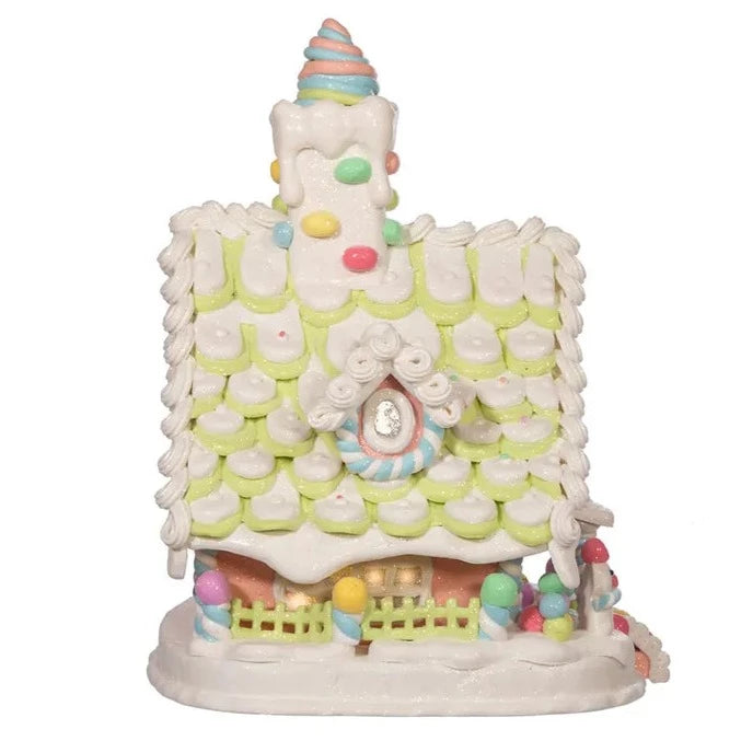 Battery-Operated LED Light Up Pastel Gingerbread House - Well Appointed House