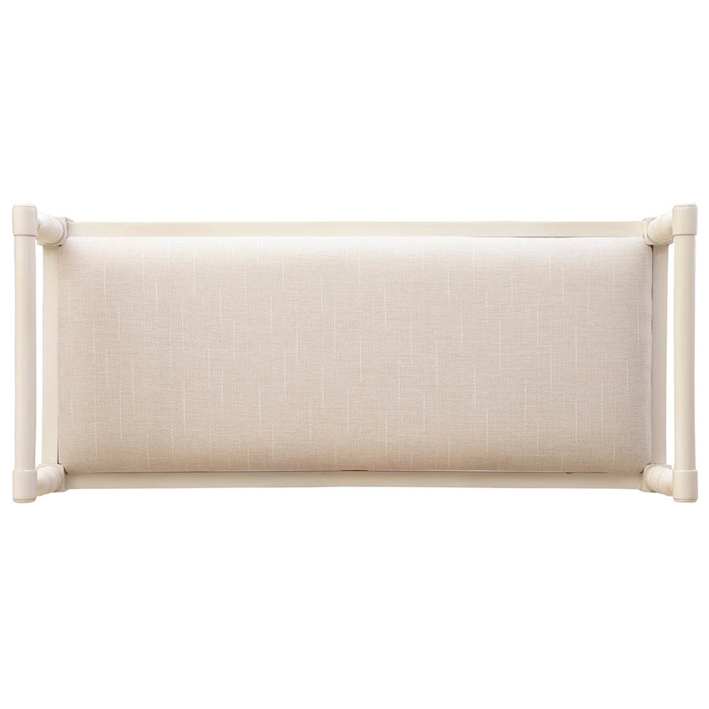 Juliet Upholstered Bench in Cream - The Well Appointed House 