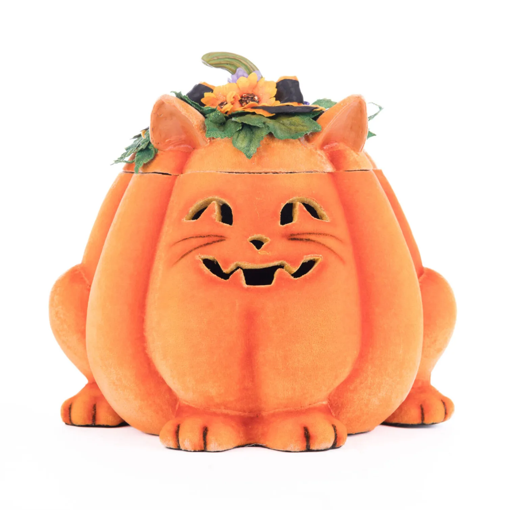 Jackie The Kitty Cat Pumpkin Candy Container - The Well Appointed House