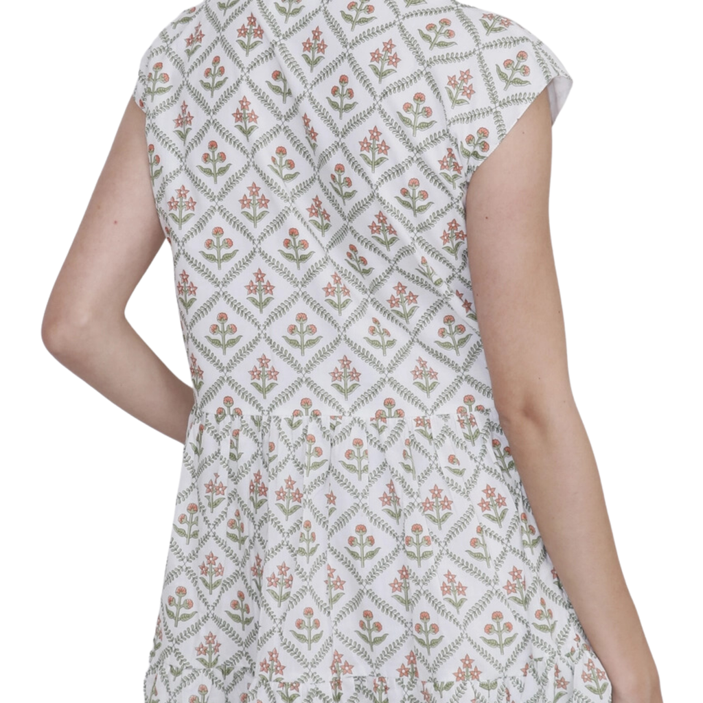 Sleeveless Floral Print A-Line Dress - The Well Appointed House