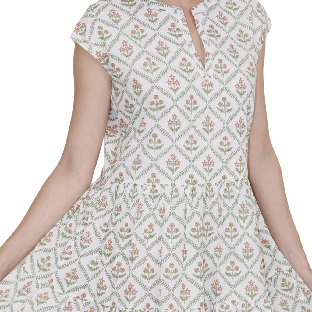 Sleeveless Floral Print A-Line Dress - The Well Appointed House