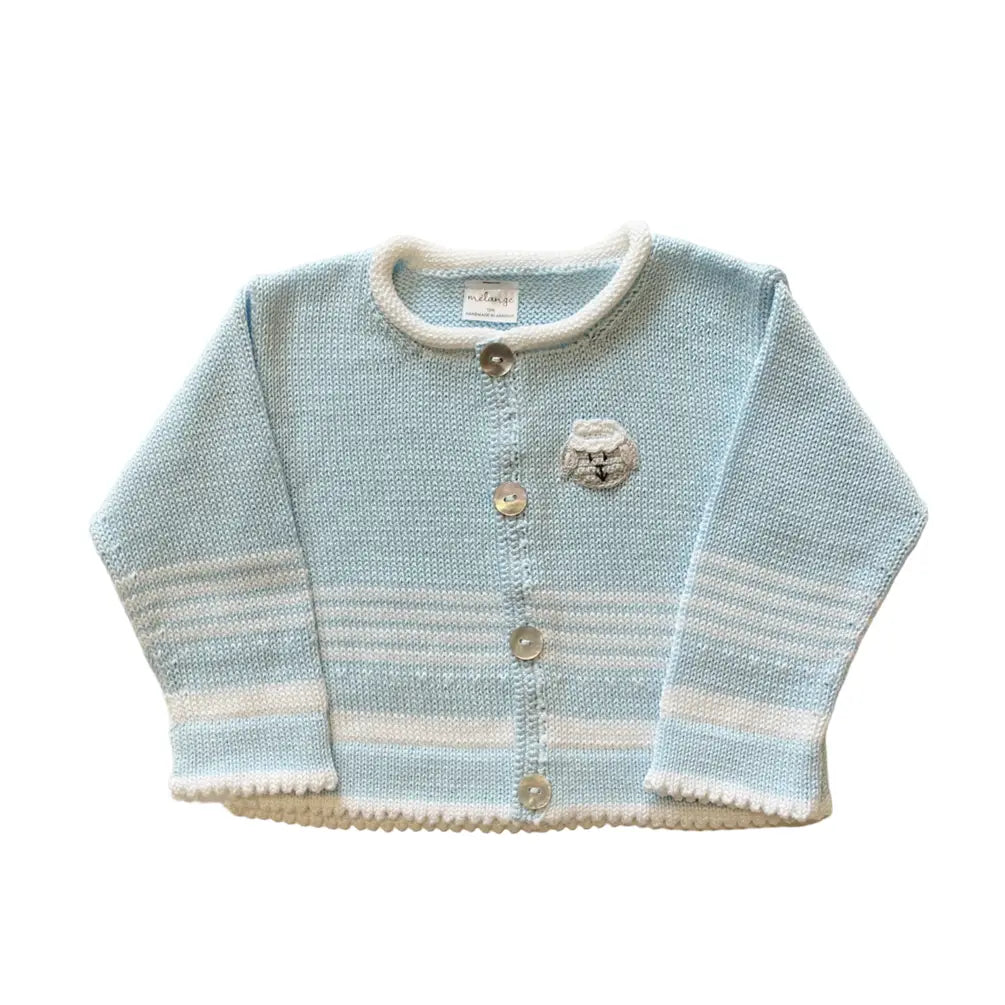 Lamb Cardigan in Blue - The Well Appointed House