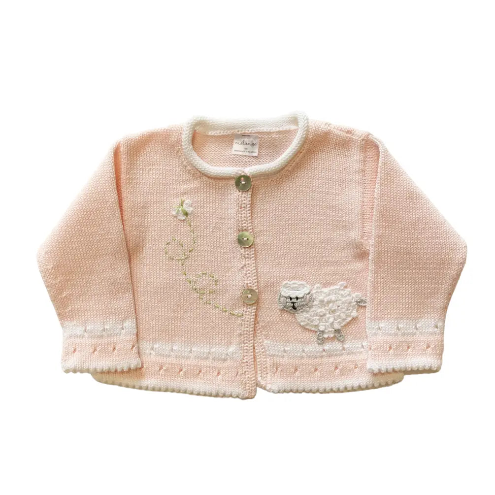 Lamb Cardigan in Pink - The Well Appointed House