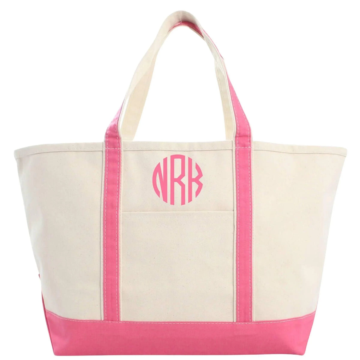 Large Canvas Monogrammed Boat Tote Bag – The Well Appointed House