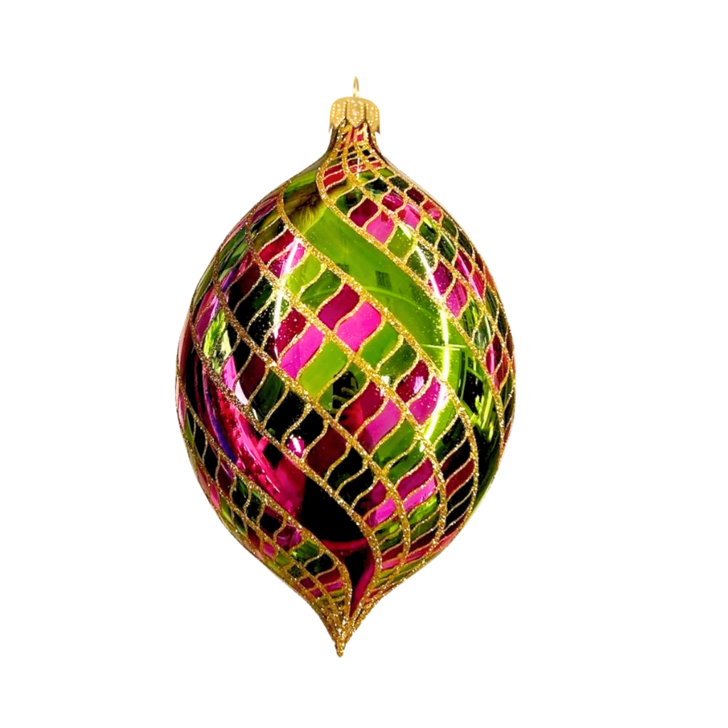 Luck Is A Lady Spinner Blown Glass Christmas Ornament - The Well Appointed House