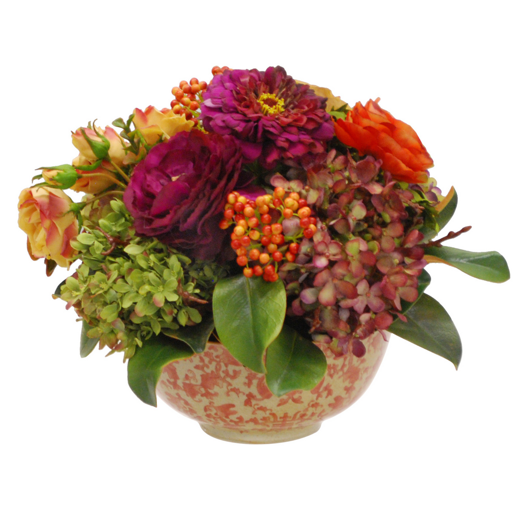 Mixed Floral Arrangement in Bowl - The Well Appointed House 