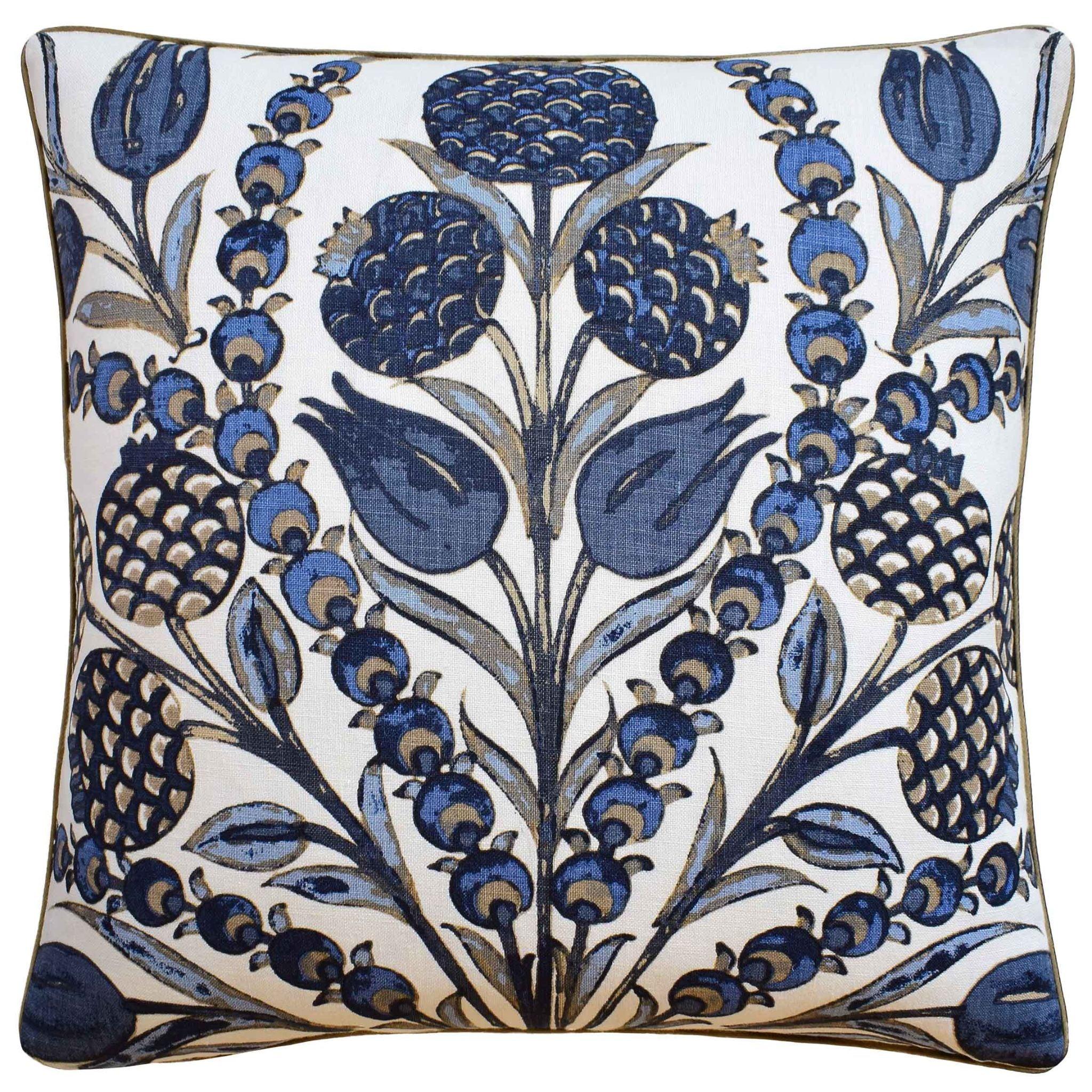 Navy floral hotsell throw pillows