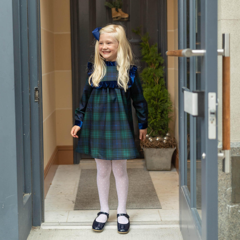 Nora Dress in Blackwatch Plaid - The Well Appointed House