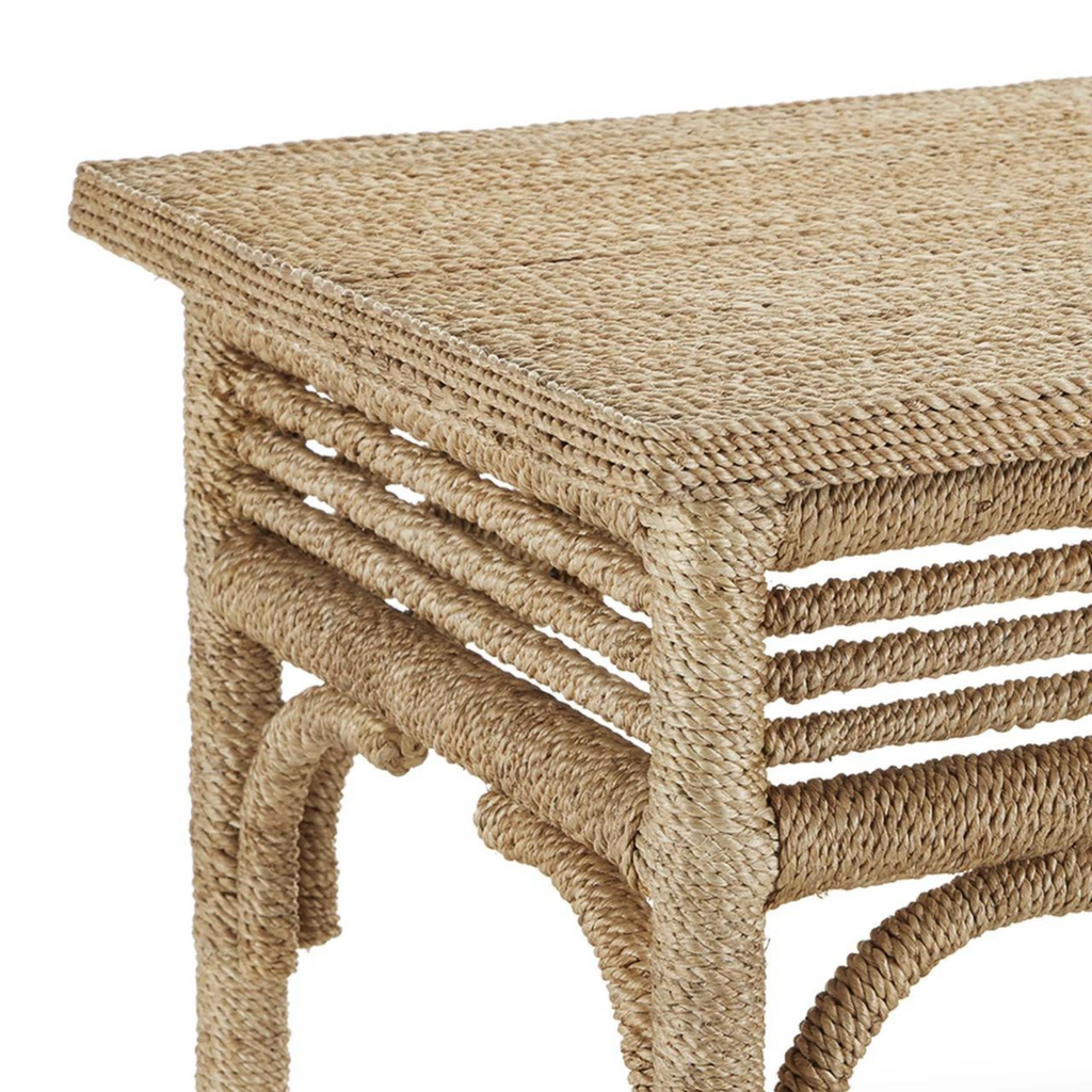 Olisa Large Rope Console Table in Natural - The Well Appointed House 