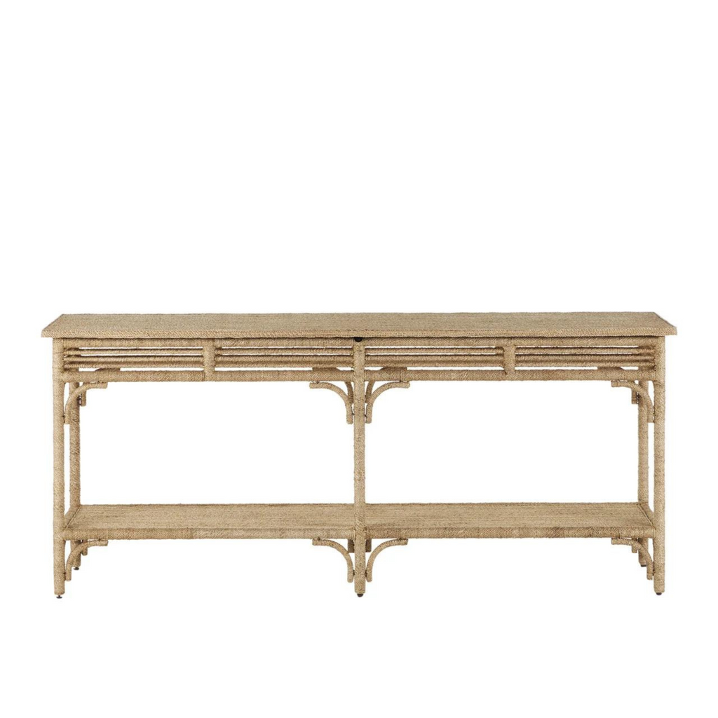 Olisa Large Rope Console Table in Natural - The Well Appointed House 