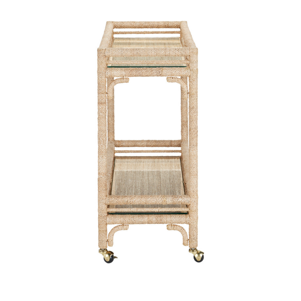 Olisa Rope Bar Cart in Natural - The Well Appointed House 