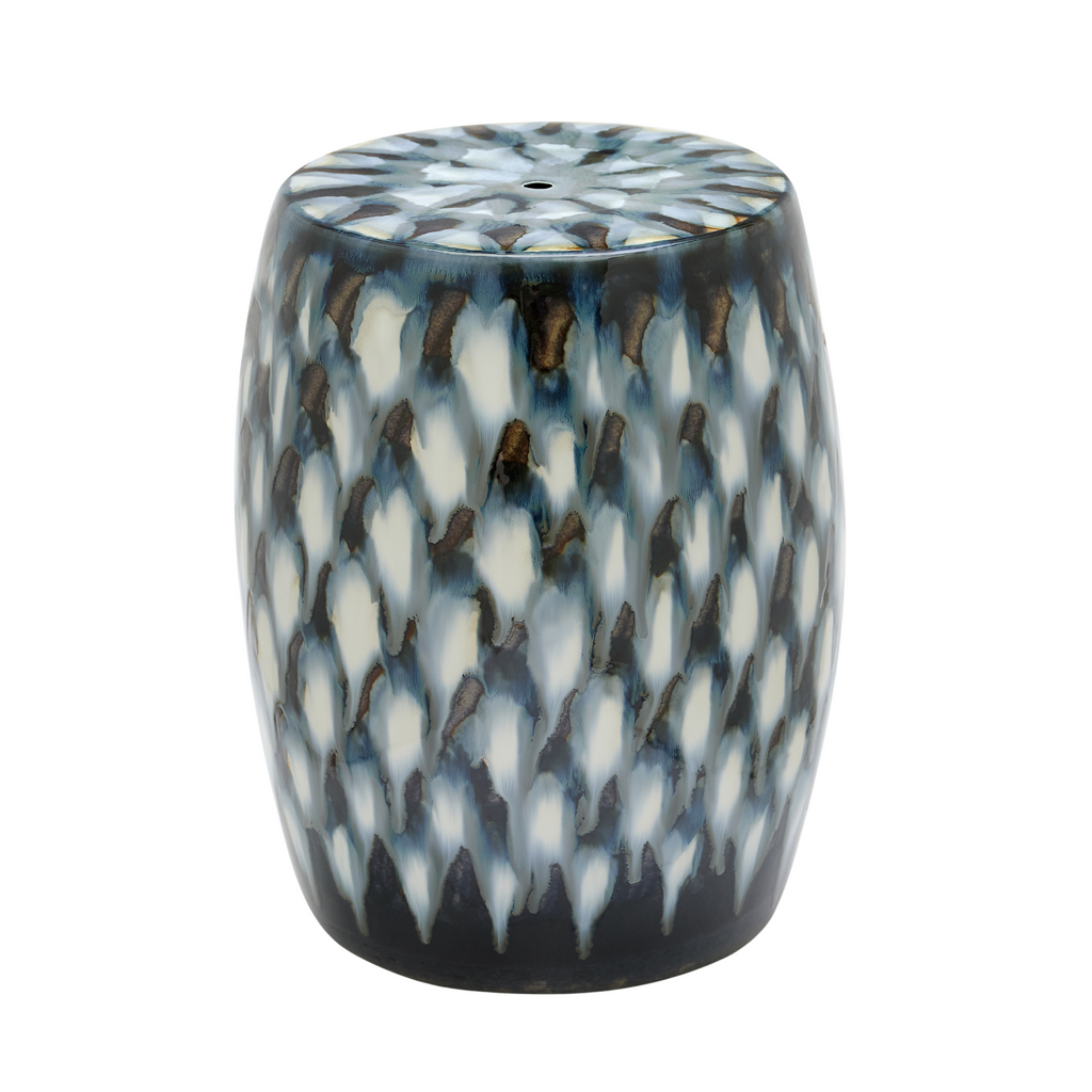 Blue Pheasant Feather Garden Stool - The Well Appointed House