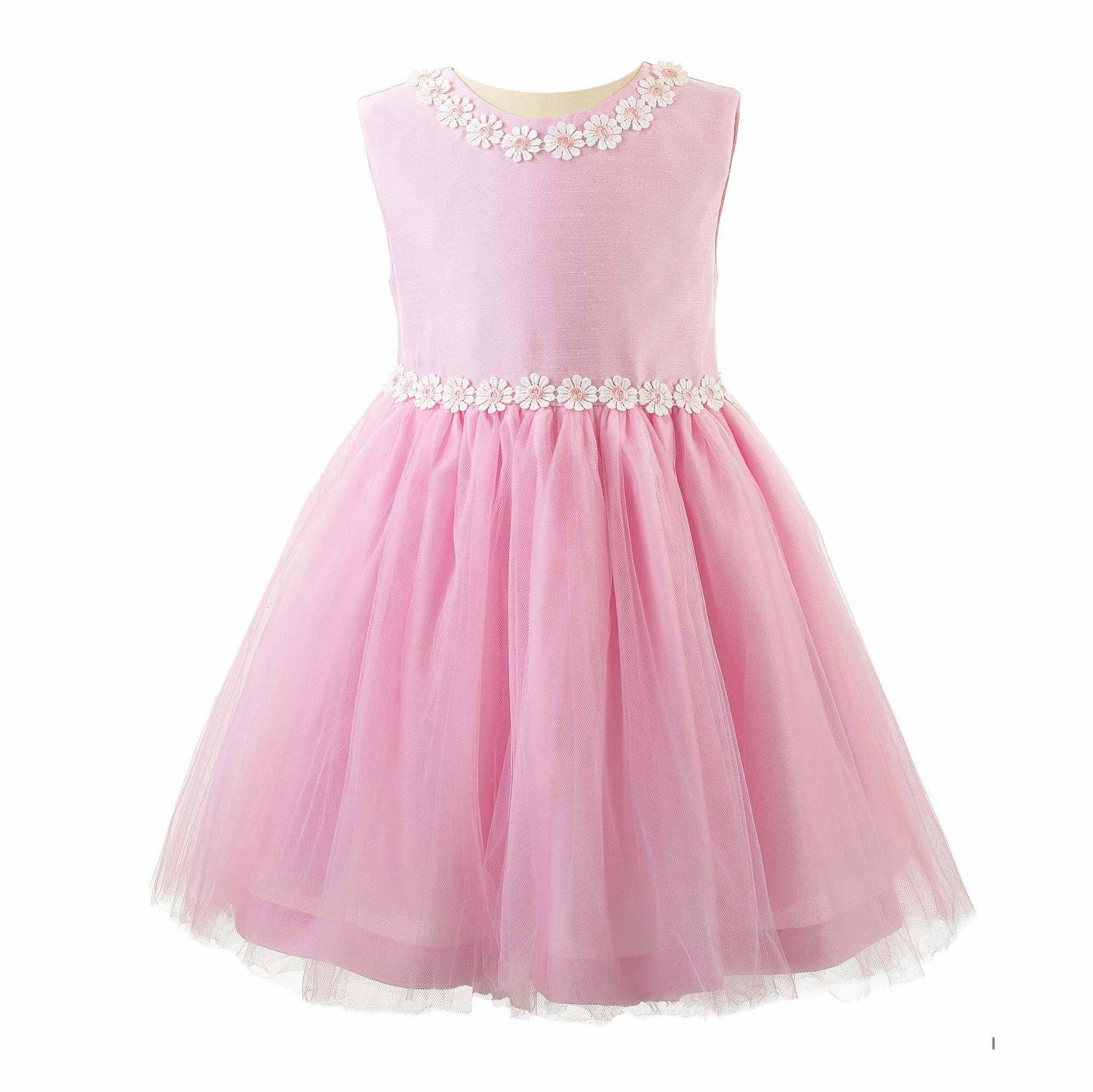 Pink Daisy Tulle Party Dress – The Well Appointed House