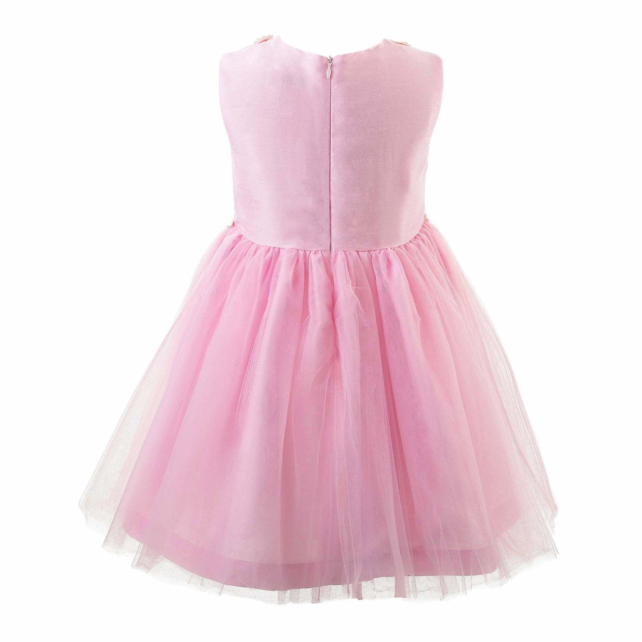 Girls Dusty Pink Party Dress - The Kidz Fashion
