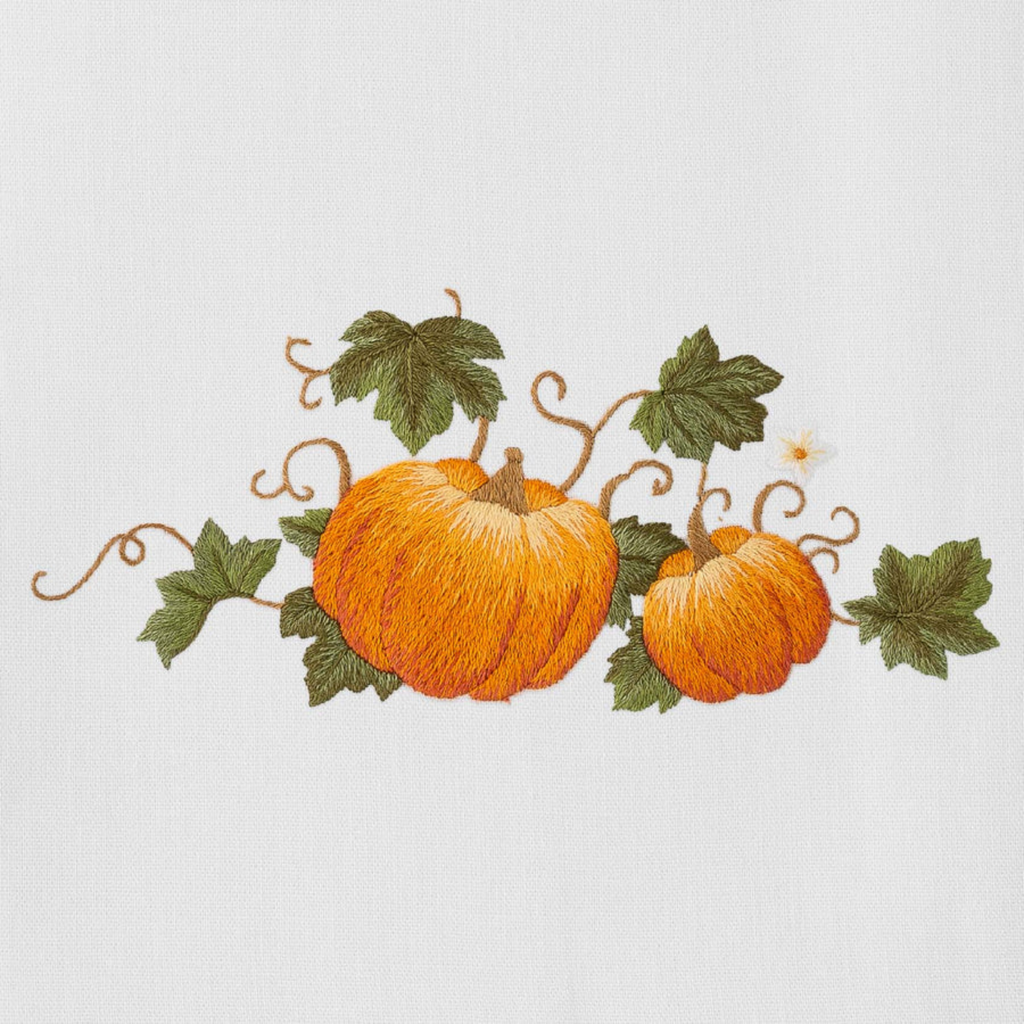 Set of 2 Pumpkins Grande Hand Towels - The Well Appointed House