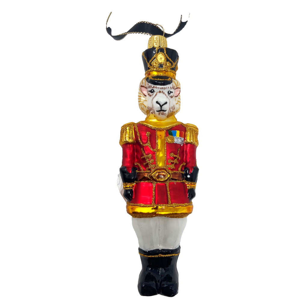 Ram Nutcracker Blown Glass Christmas Ornament - The Well Appointed House