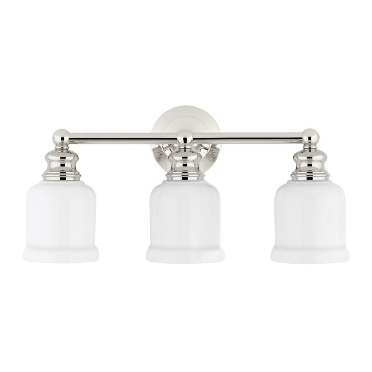 Riverton Polished Nickel Triple Lamp Vanity Light – The Well Appointed ...