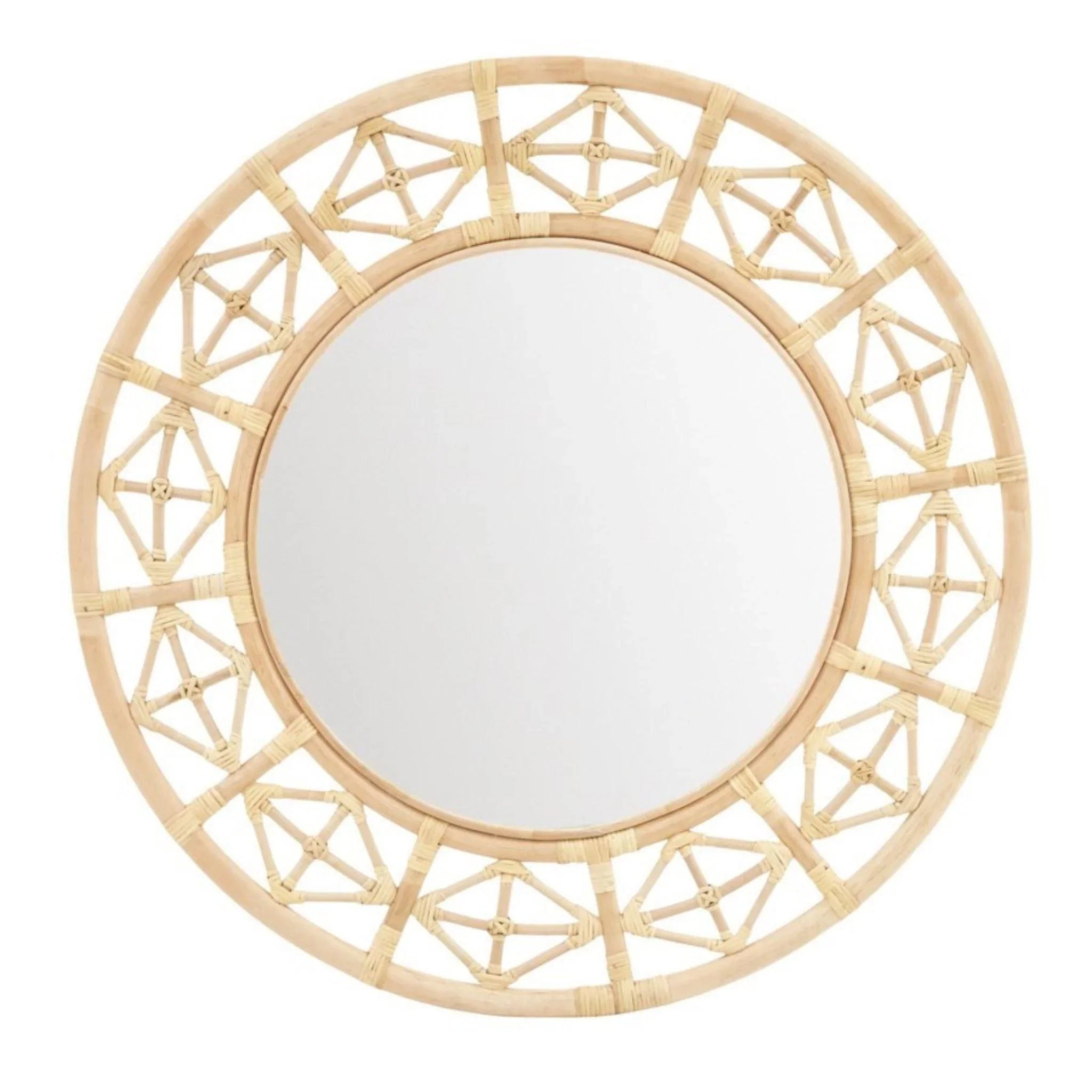 White Diamond Patterned Mirror