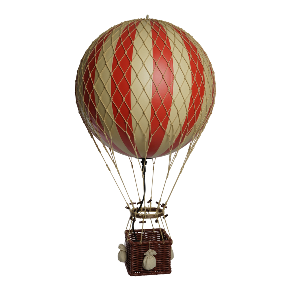 LED Illuminated Red & Gold Air Balloon Model - The Well Appointed House