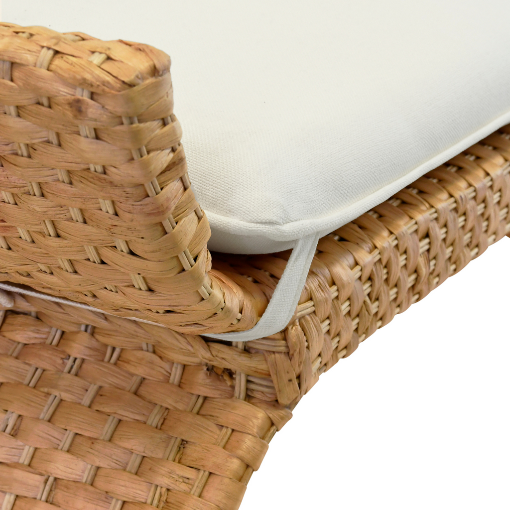 Sachi Woven Water Hyacinth Bench - The Well Appointed House