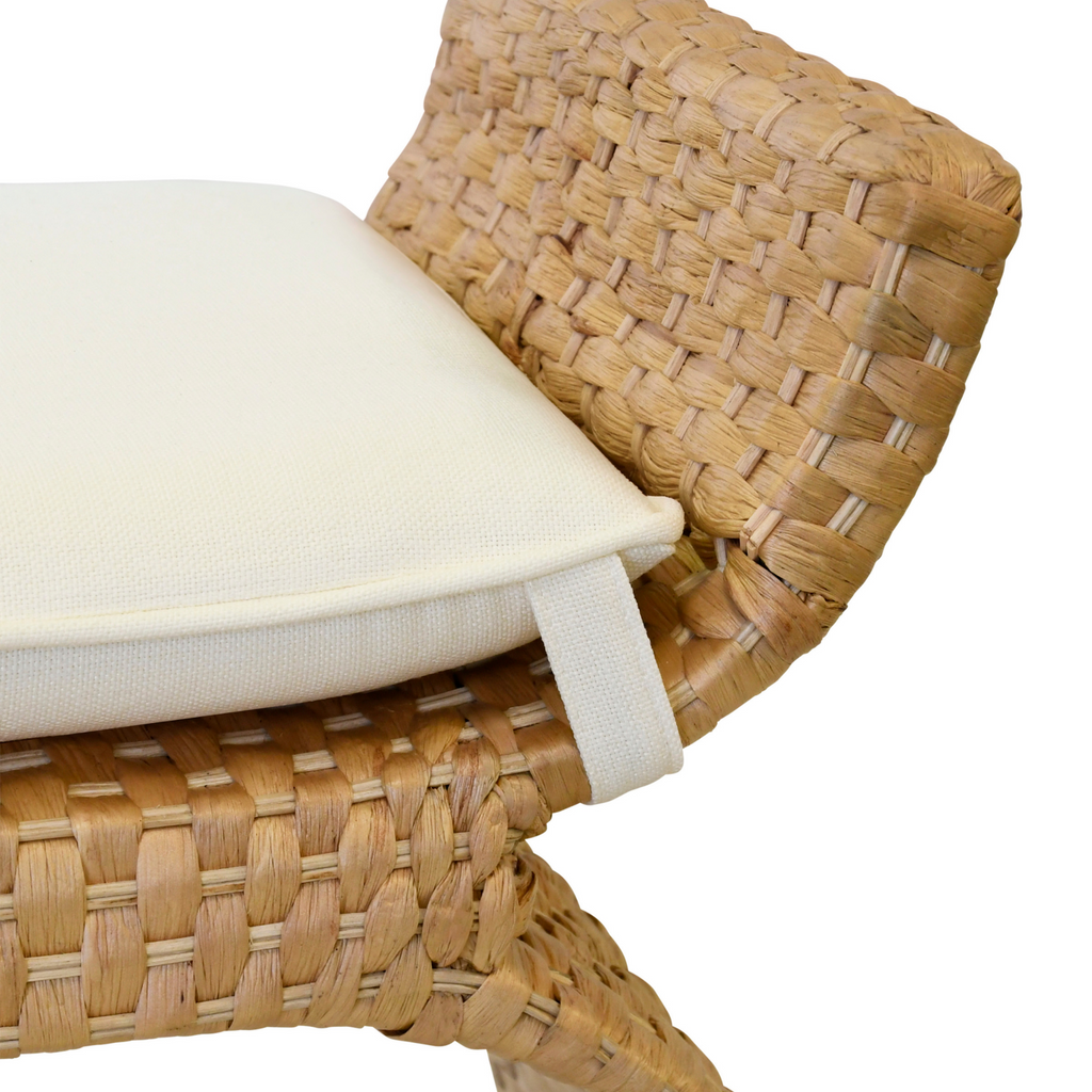 Sachi Woven Water Hyacinth Bench - The Well Appointed House