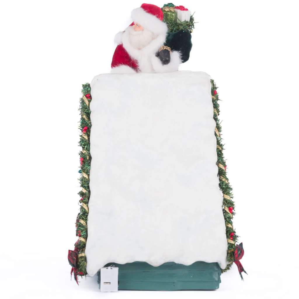 Santa In Chimney Christmas Countdown Christmas Decoration - The Well Appointed House