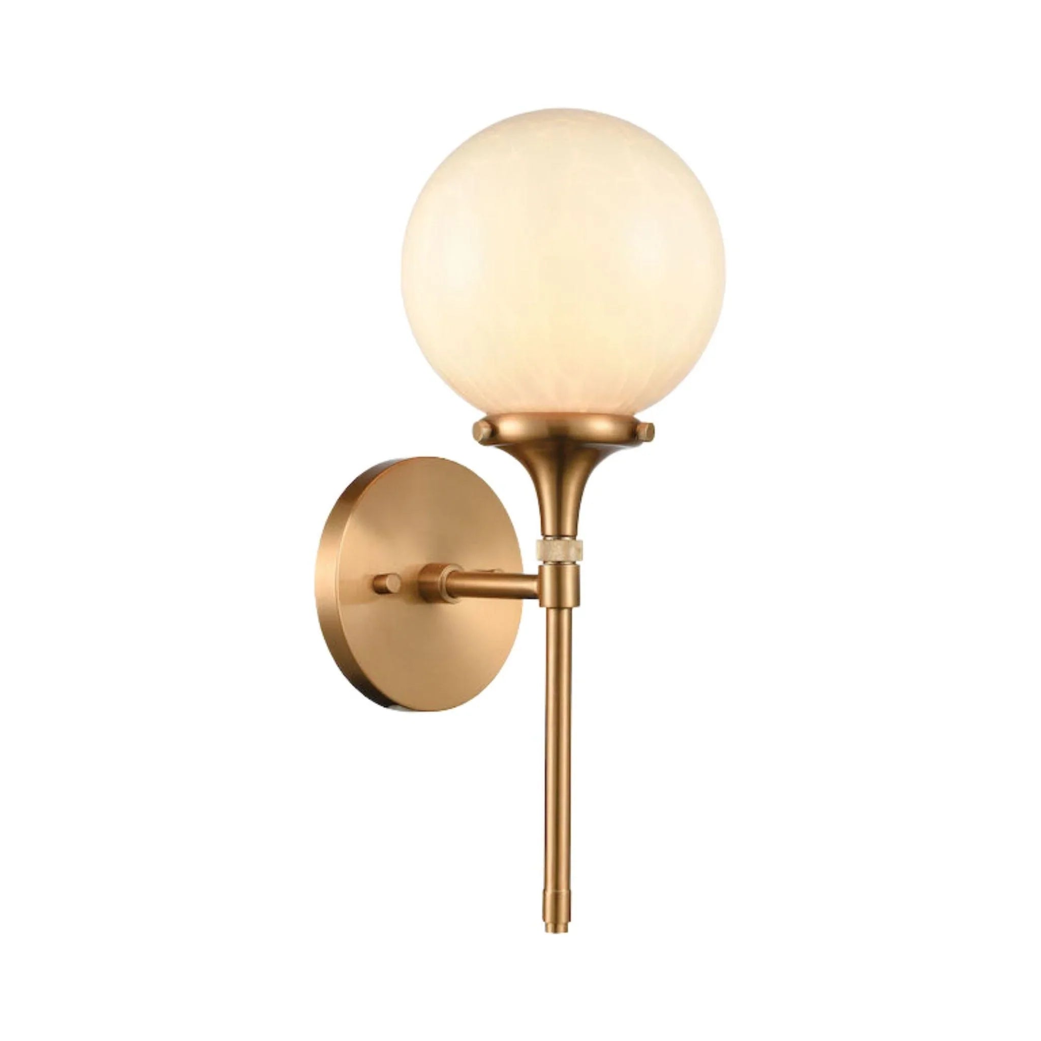 White Shade - Brass Wall Sconce Light