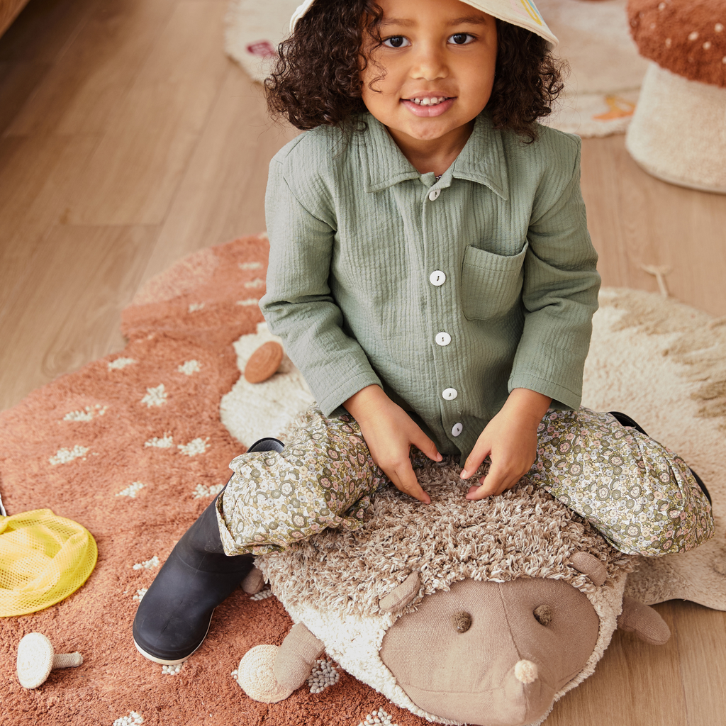 Hedgehog Decorative Pouf For Kids - The Well Appointed House