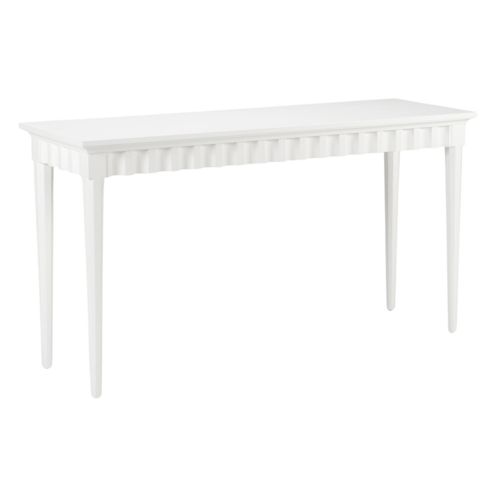 Custom Painted Scalloped Console Table - Well Appointed House