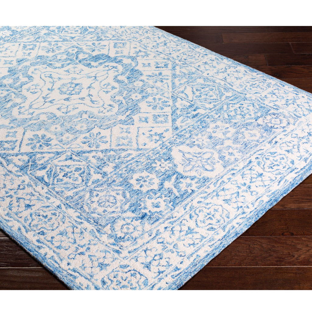 Serafina Blue & Ivory Handmade Area Rug - Available in a Variety of Sizes- The Well Appointed House