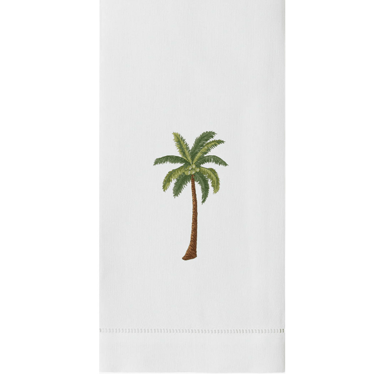 Palm Tree Modern White Cotton Hand Towels – The Well Appointed House