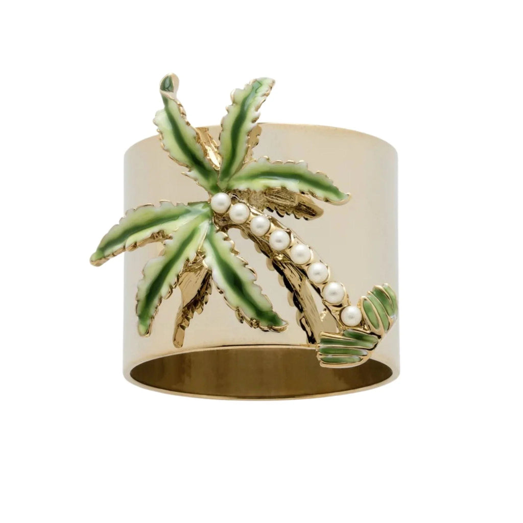 Set of Two Palm Tree Napkin Rings - Placemats & Napkin Rings - The Well Appointed House