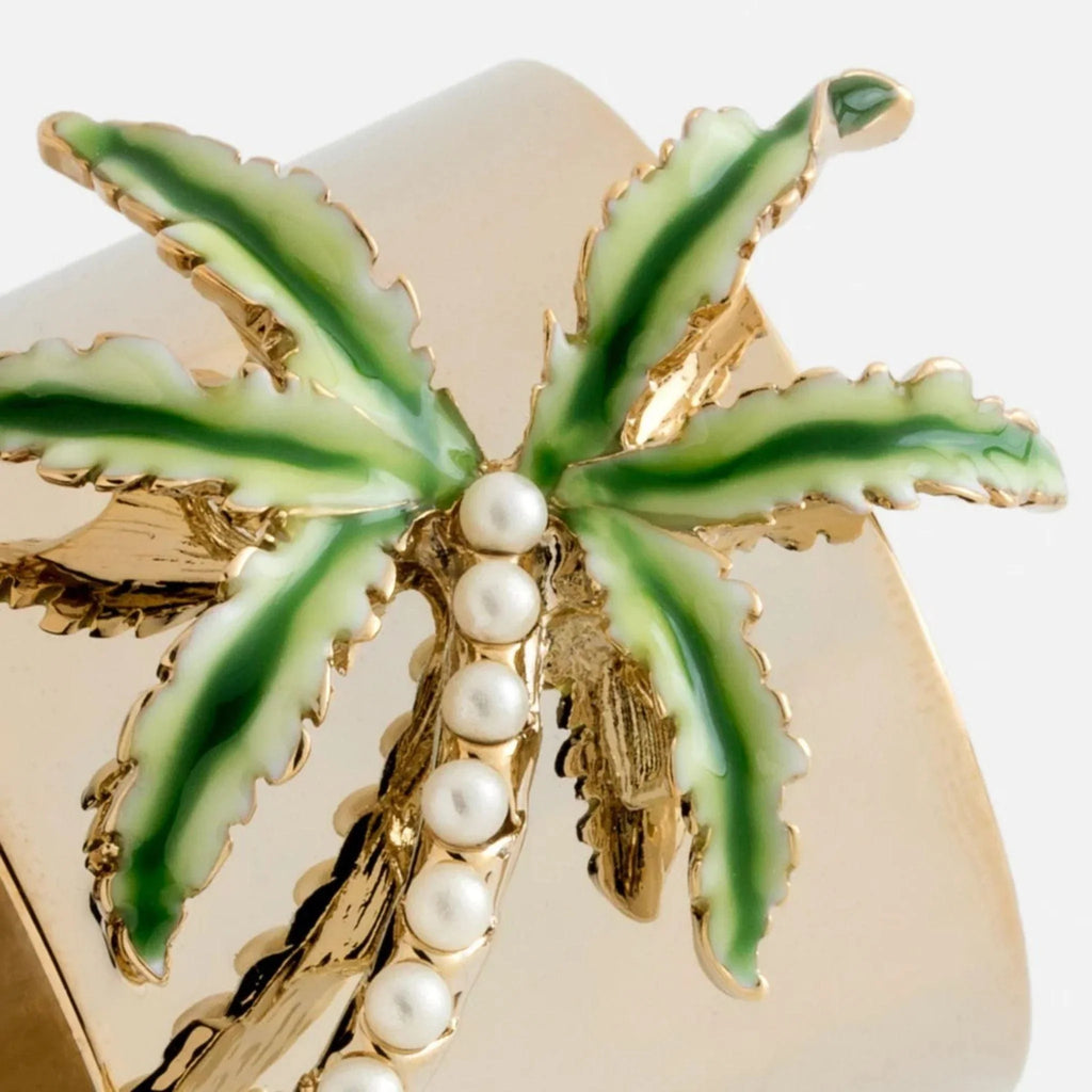 Set of Two Palm Tree Napkin Rings - Placemats & Napkin Rings - The Well Appointed House